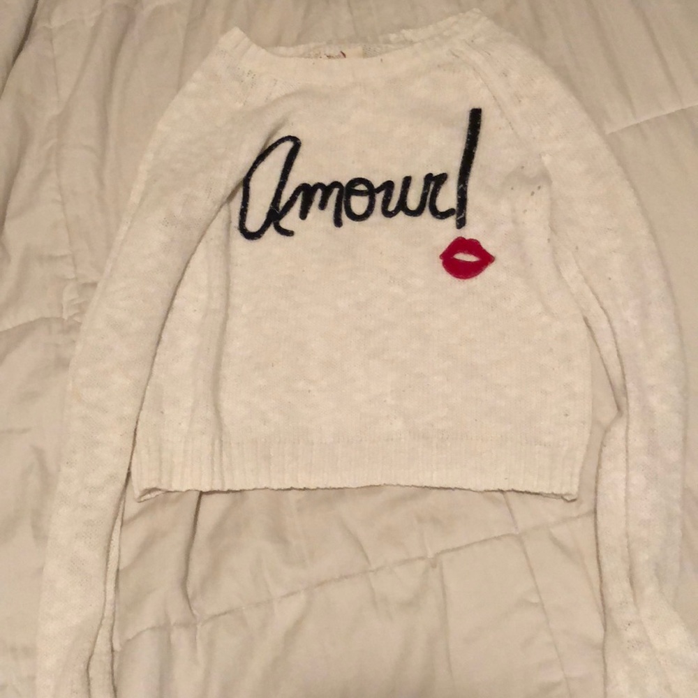 Cute crop top sweater
